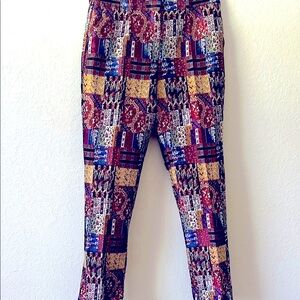 Very unique ETRO Milano pants, size 44 , design to be different paisley patterns